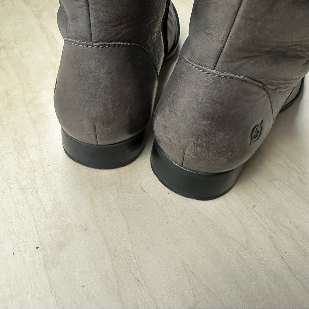 Born Gray Leather Buckle Boots - Picture 7 of 13